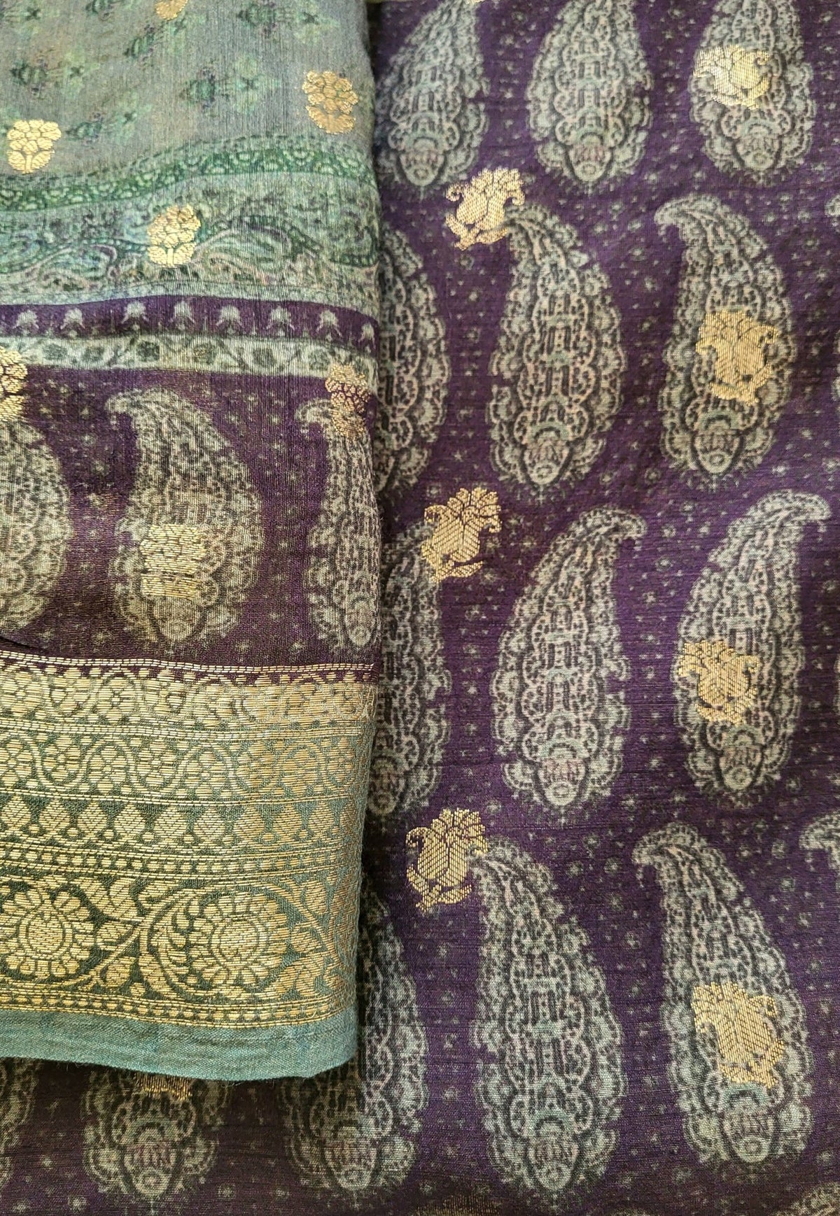 Blue Spun Silk Unstitched Suit U fashion