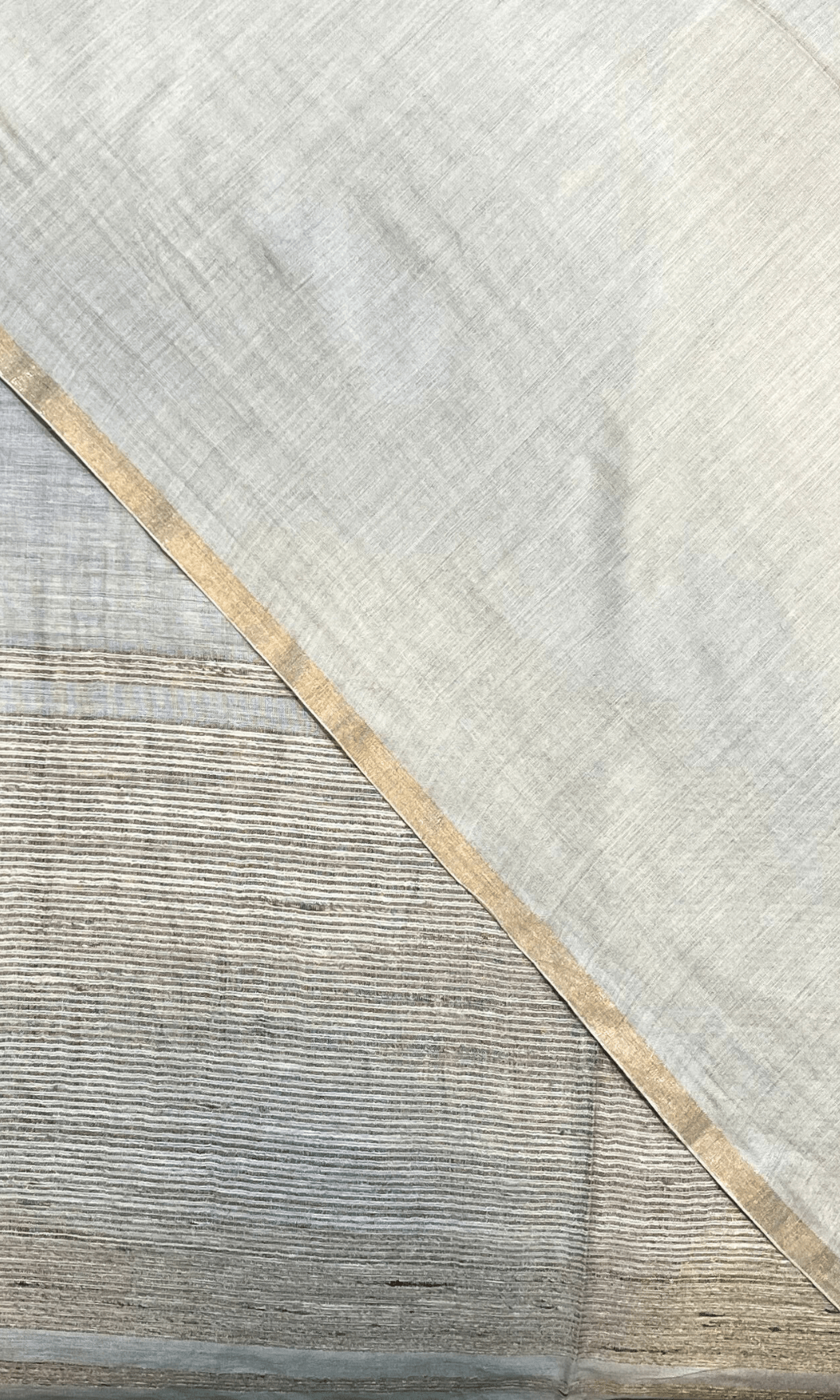 Offwhite Desi Tussar Silk Saree U fashion