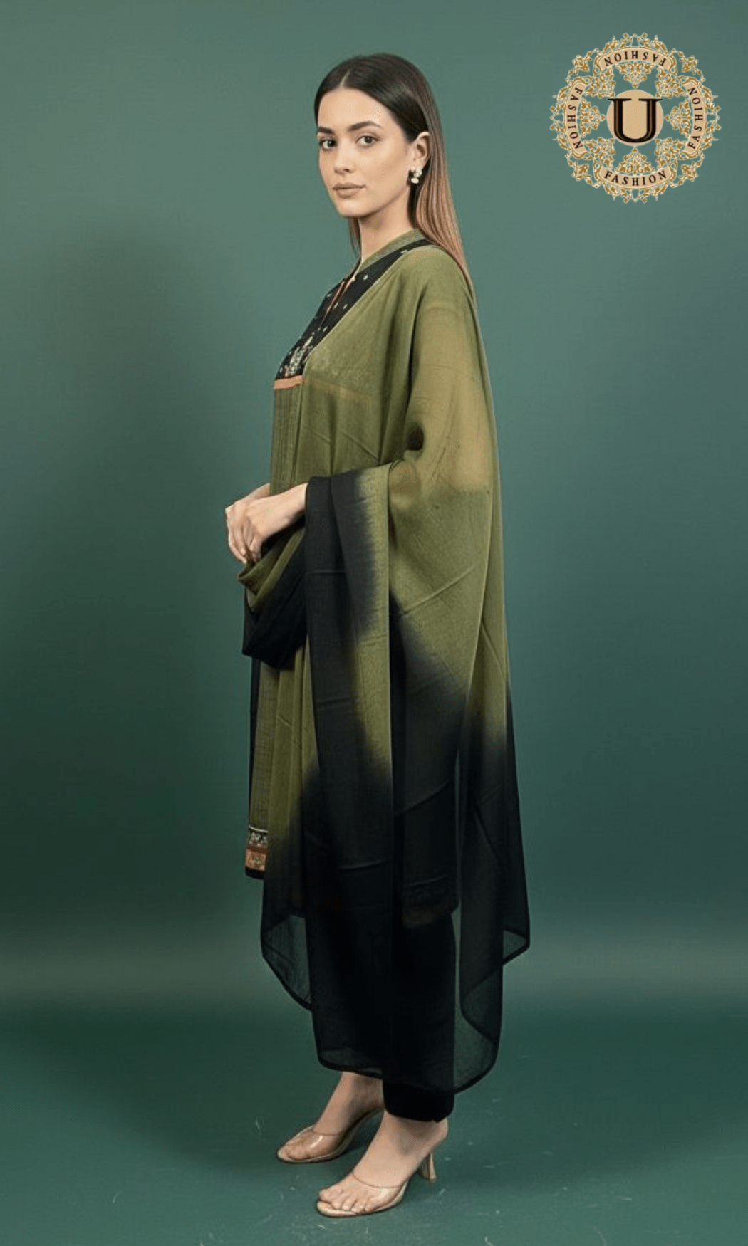 Mehendi Green Matka Silk Churidar Suit with Peacock & Elephant Hand Embroidery U fashion
