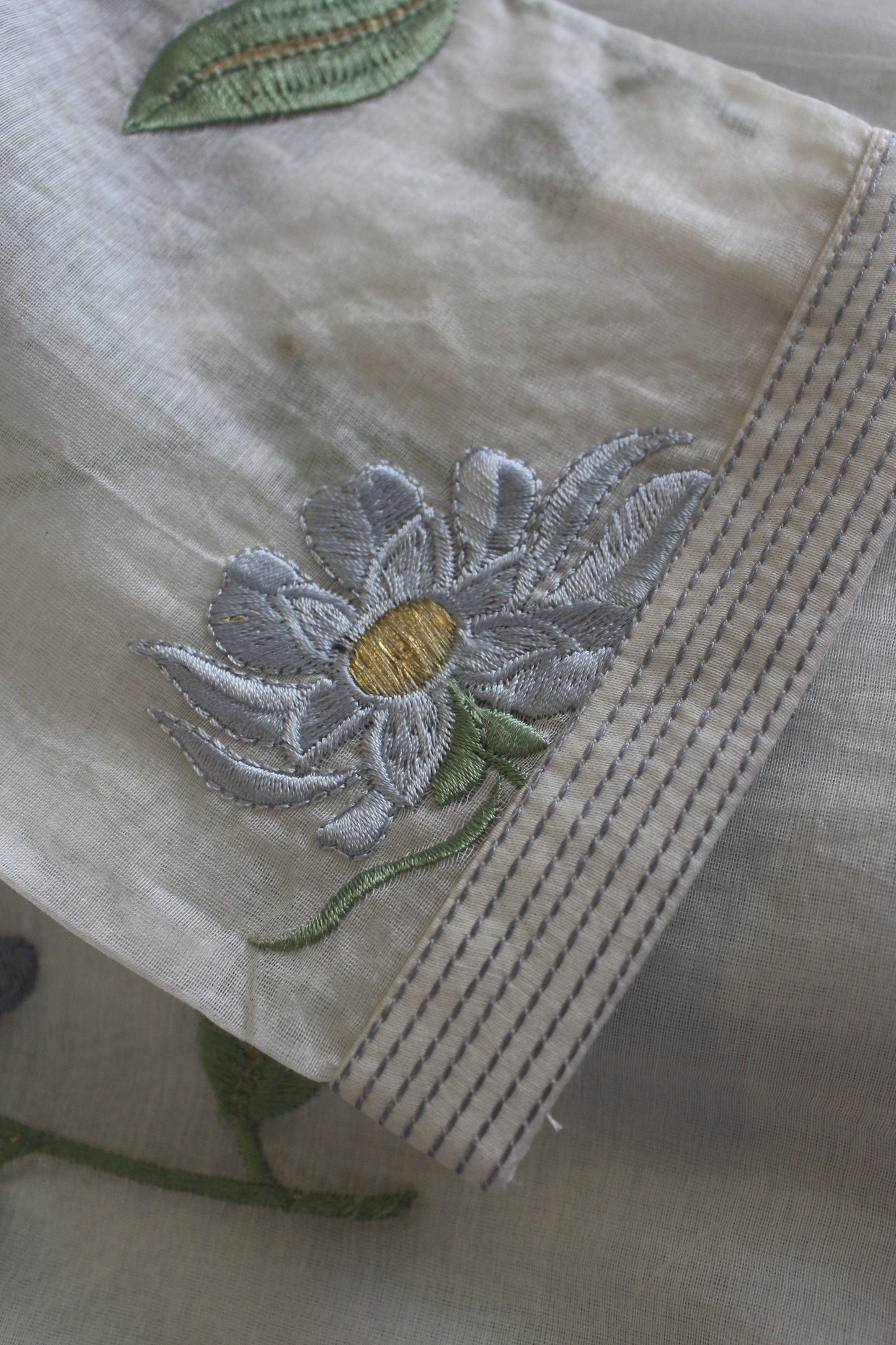 White Printed Kurti Set