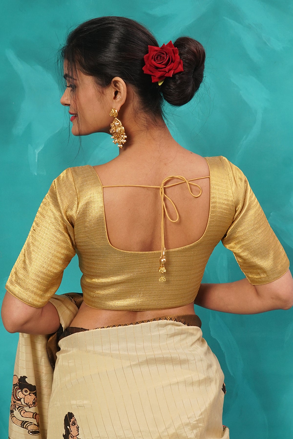 Gold brocade blouse