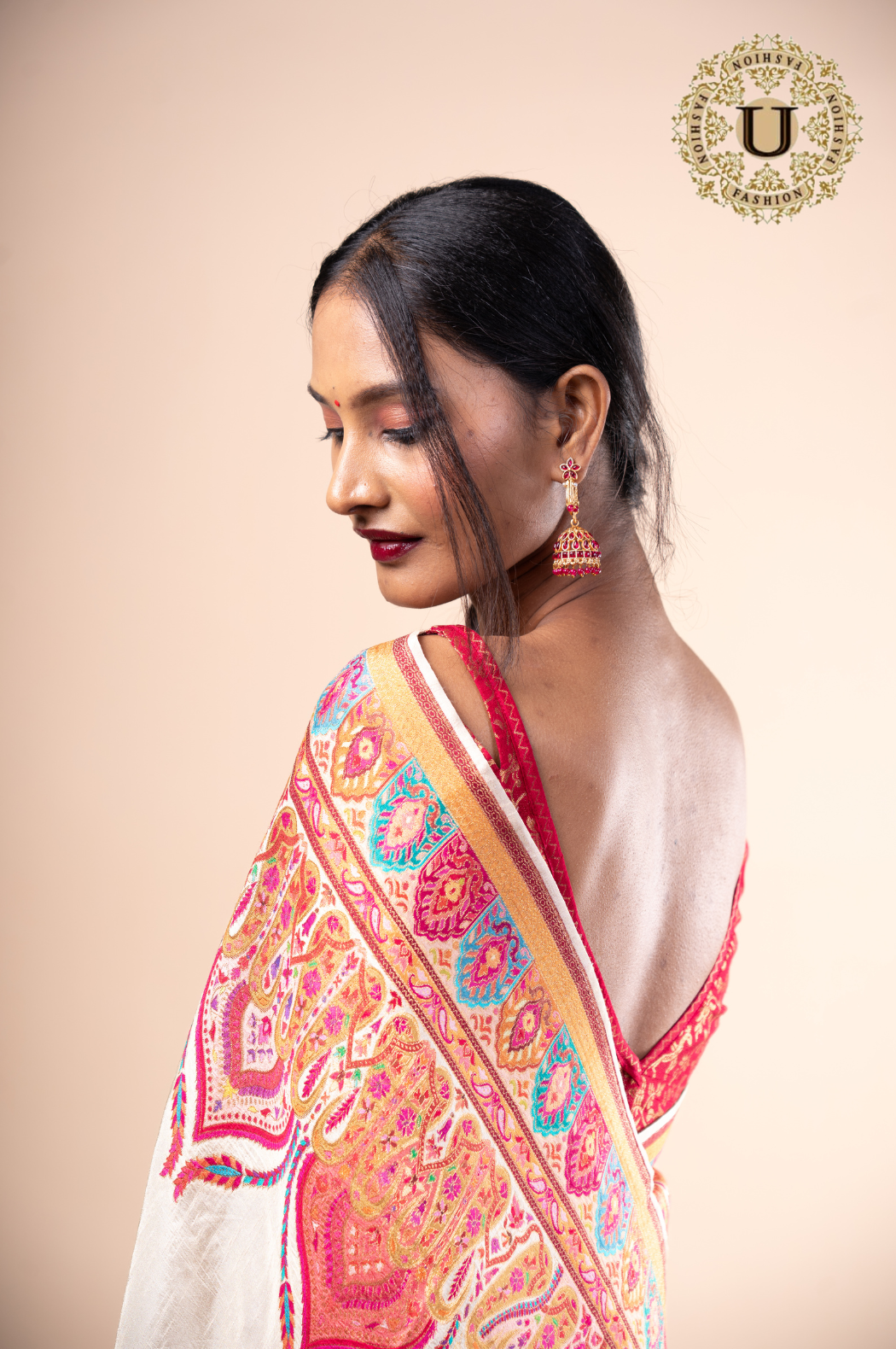 OFFWHITE SILK VISCOSE SAREE