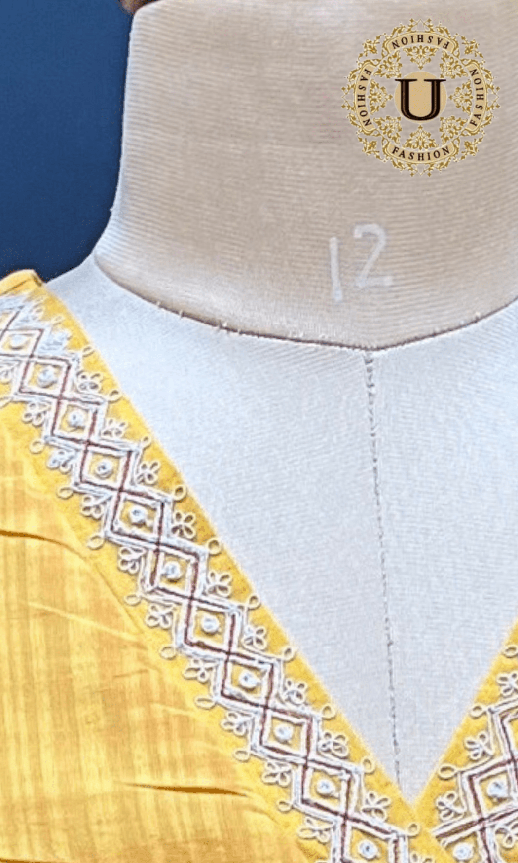 Yellow Cotton V Neck Long Kurti S U fashion