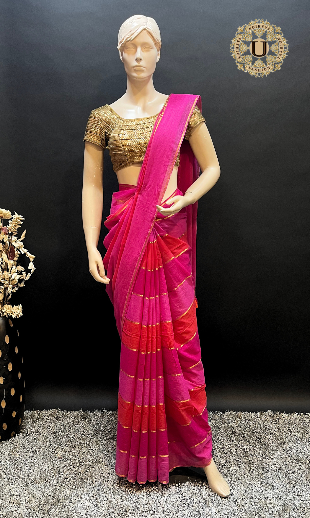 Multi Pink saree