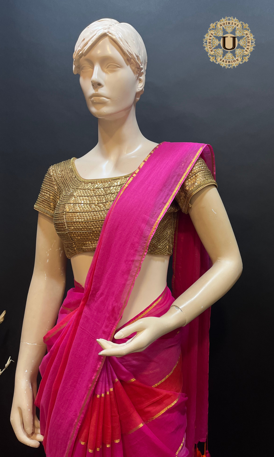 Multi Pink saree