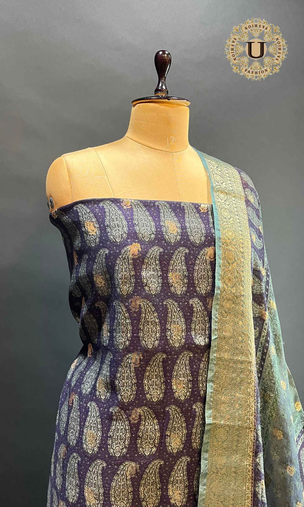 Blue Spun Silk Unstitched Suit