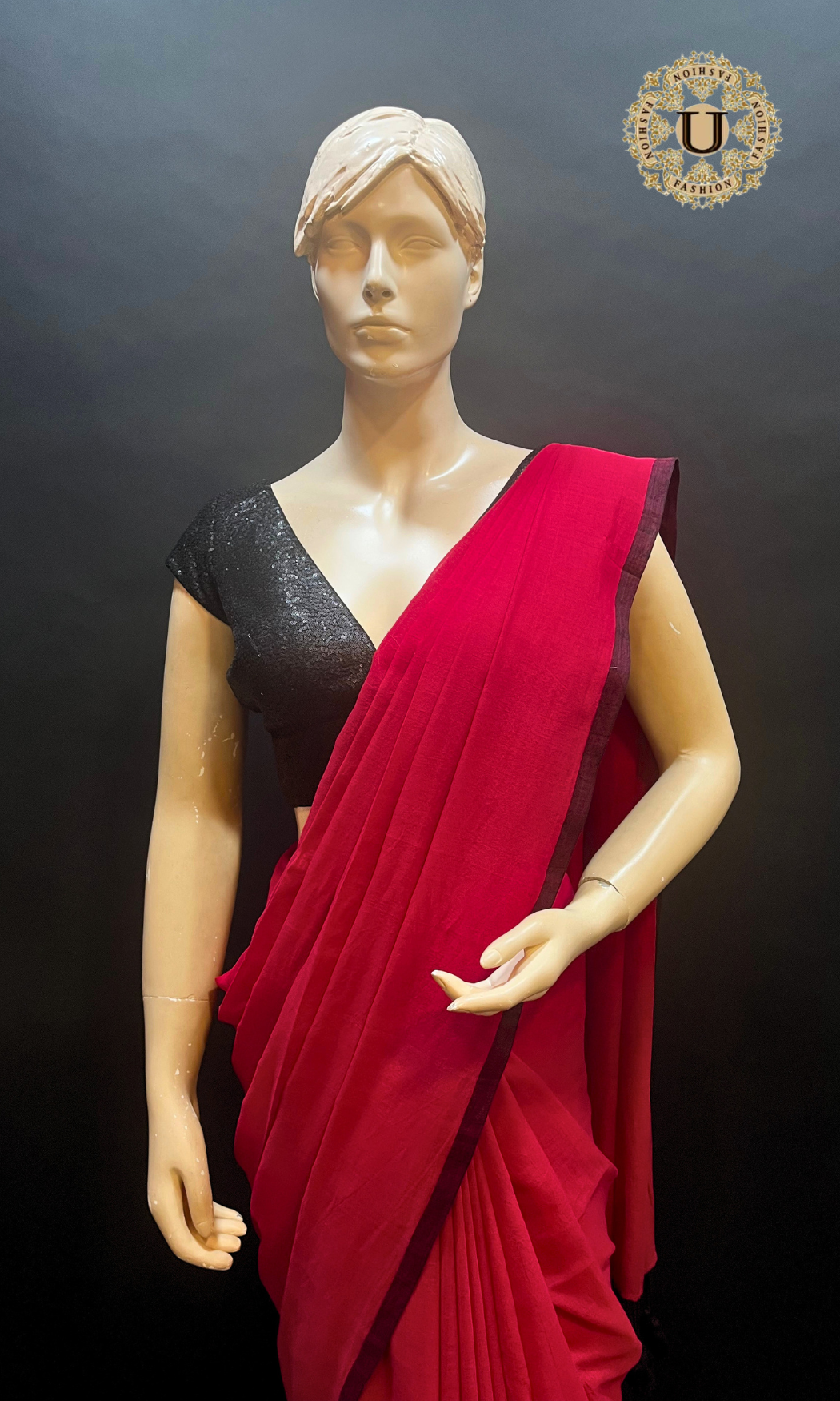 Red Mul Cotton Handloom Saree