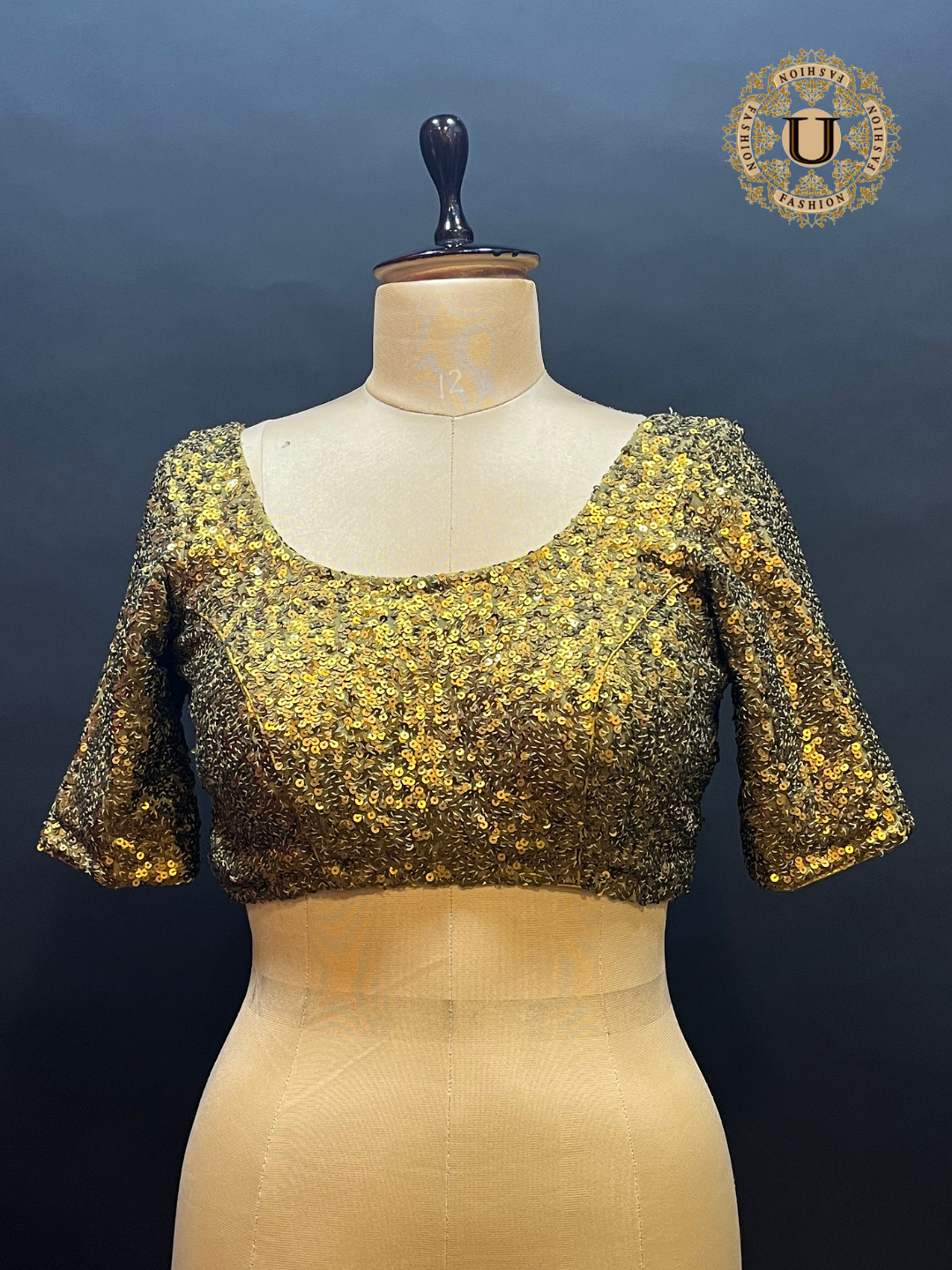 Vintage Gold Sequence Blouse